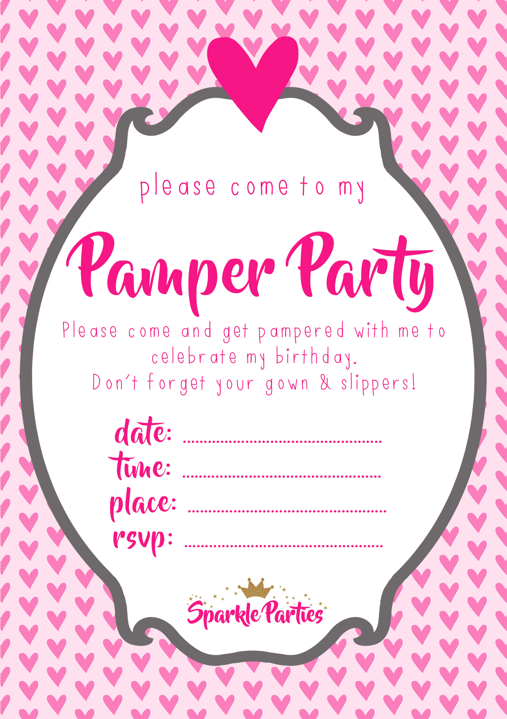 Pamper Party Invitation Templates • Business Template Ideas