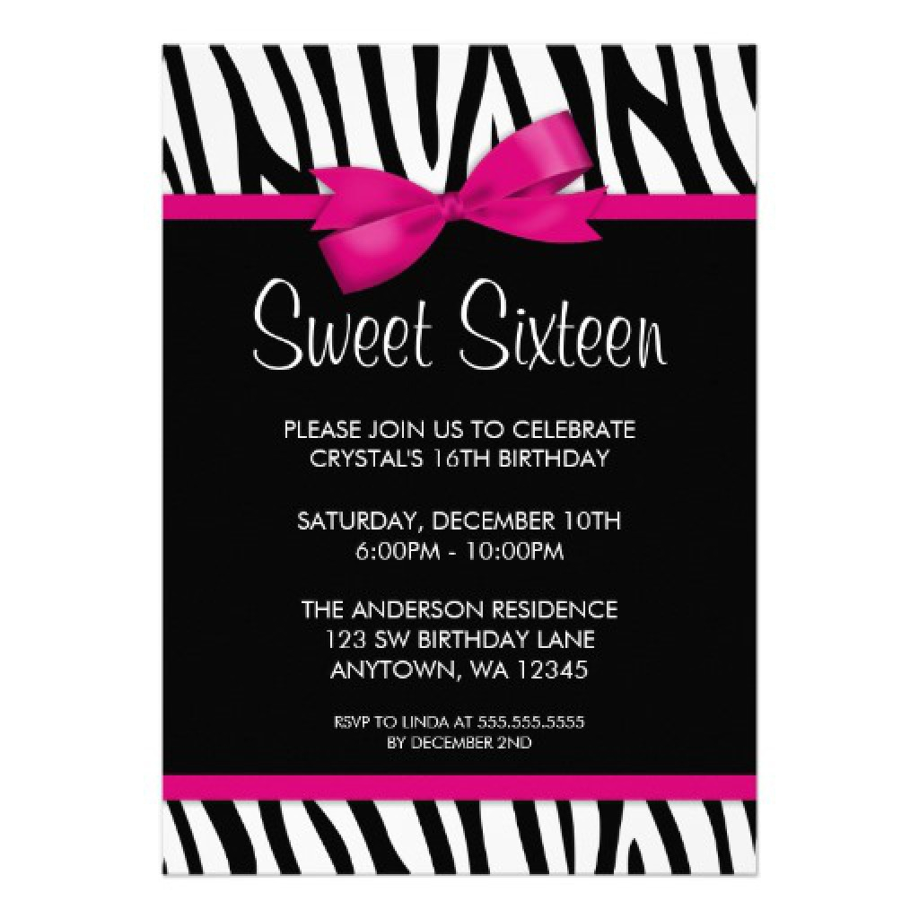 Invitations For Sweet Sixteen Birthday Party Birthday Invitation pertaining to dimensions 1024 X 1024