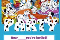 Invite 101 Dalmatians Party Birthday Invitations Kids Birthday regarding size 837 X 1122