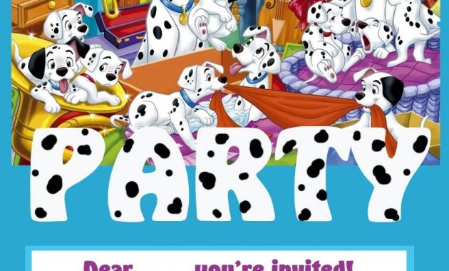 Invite 101 Dalmatians Party Birthday Invitations Kids Birthday regarding size 837 X 1122