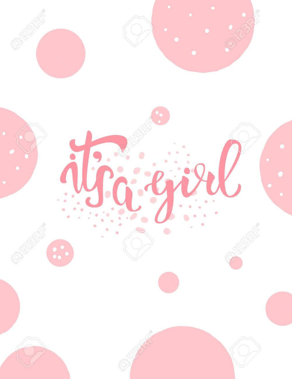 Its A Girl Ba Shower Invitation Template Handwritten Lettering with regard to sizing 1002 X 1300