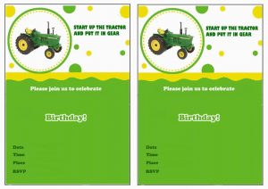 John Deere Free Printable Birthday Party Invitations Birthday with regard to measurements 1228 X 868