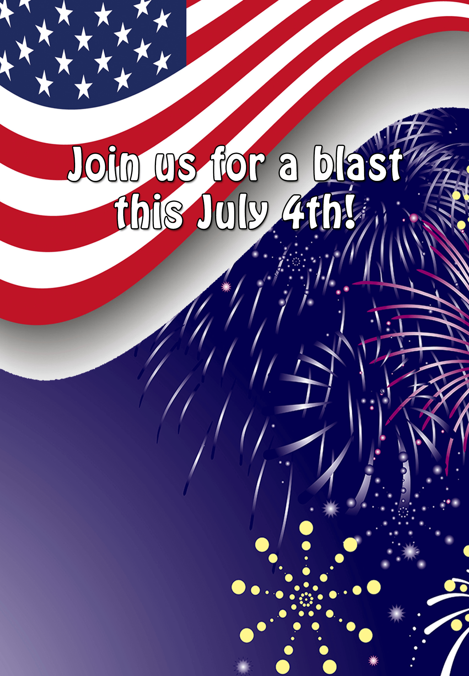 Join Us For A Blast Free Printable 4th Of July Invitation Template for proportions 1542 X 2220