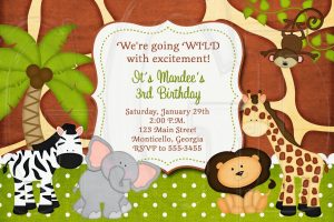 Jungle Birthday Invitation Template Free Invitation Templates Free in size 1500 X 1000