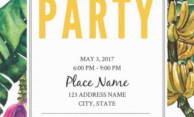 Jungle Party Birthday Invitation Template Free Personal Templates pertaining to measurements 1234 X 1732