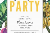 Jungle Party Birthday Invitation Template Free Personal Templates with size 1234 X 1732