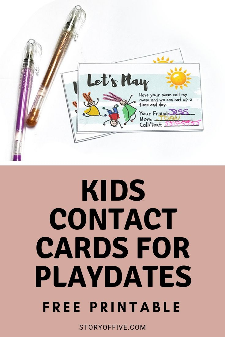 Kids Play Date Keep In Touch Cards Melanie The Story Of for measurements 735 X 1102