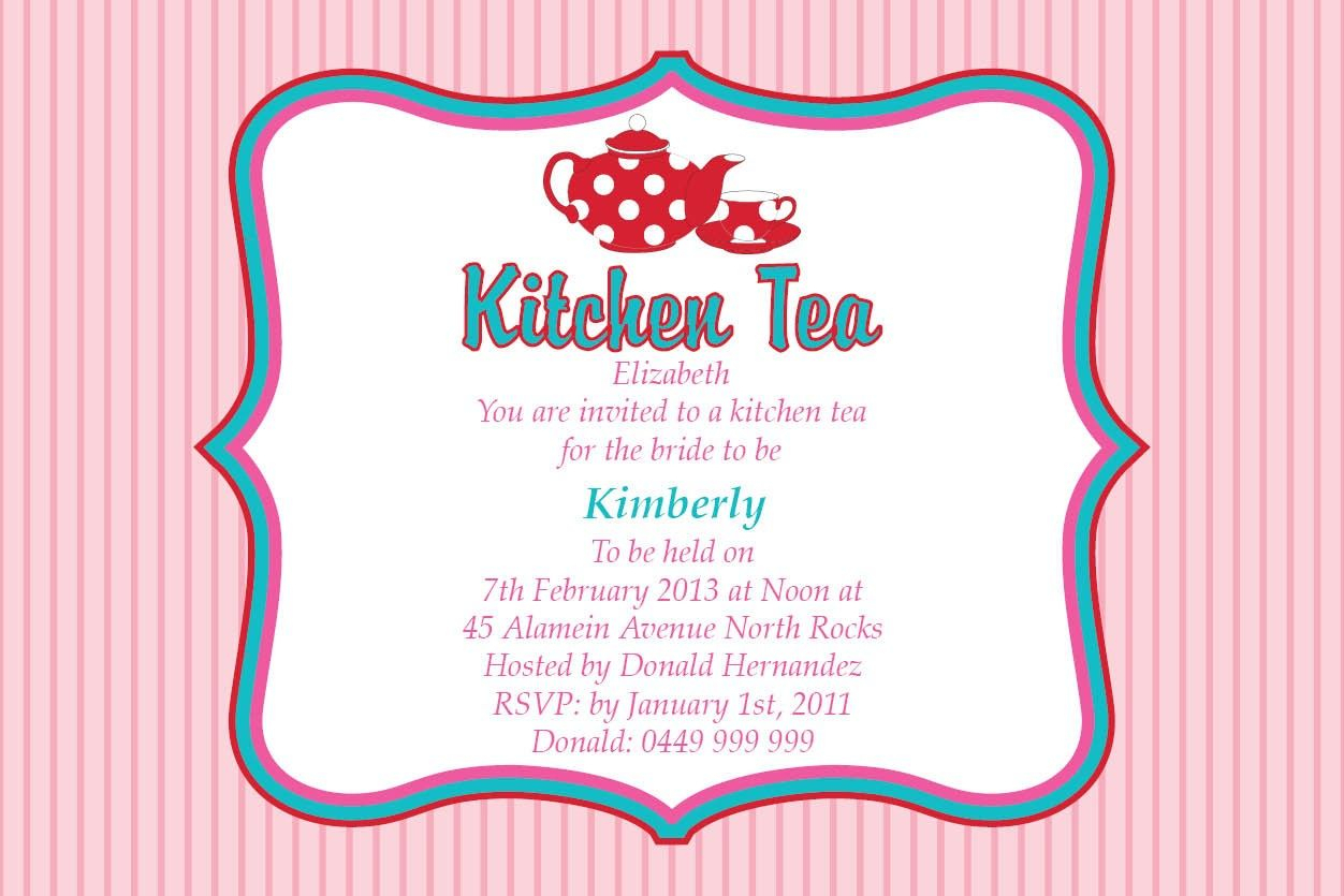 Kitchen Tea Party Invitation Templates Invitation Template Ideas for dimensions 1252 X 835