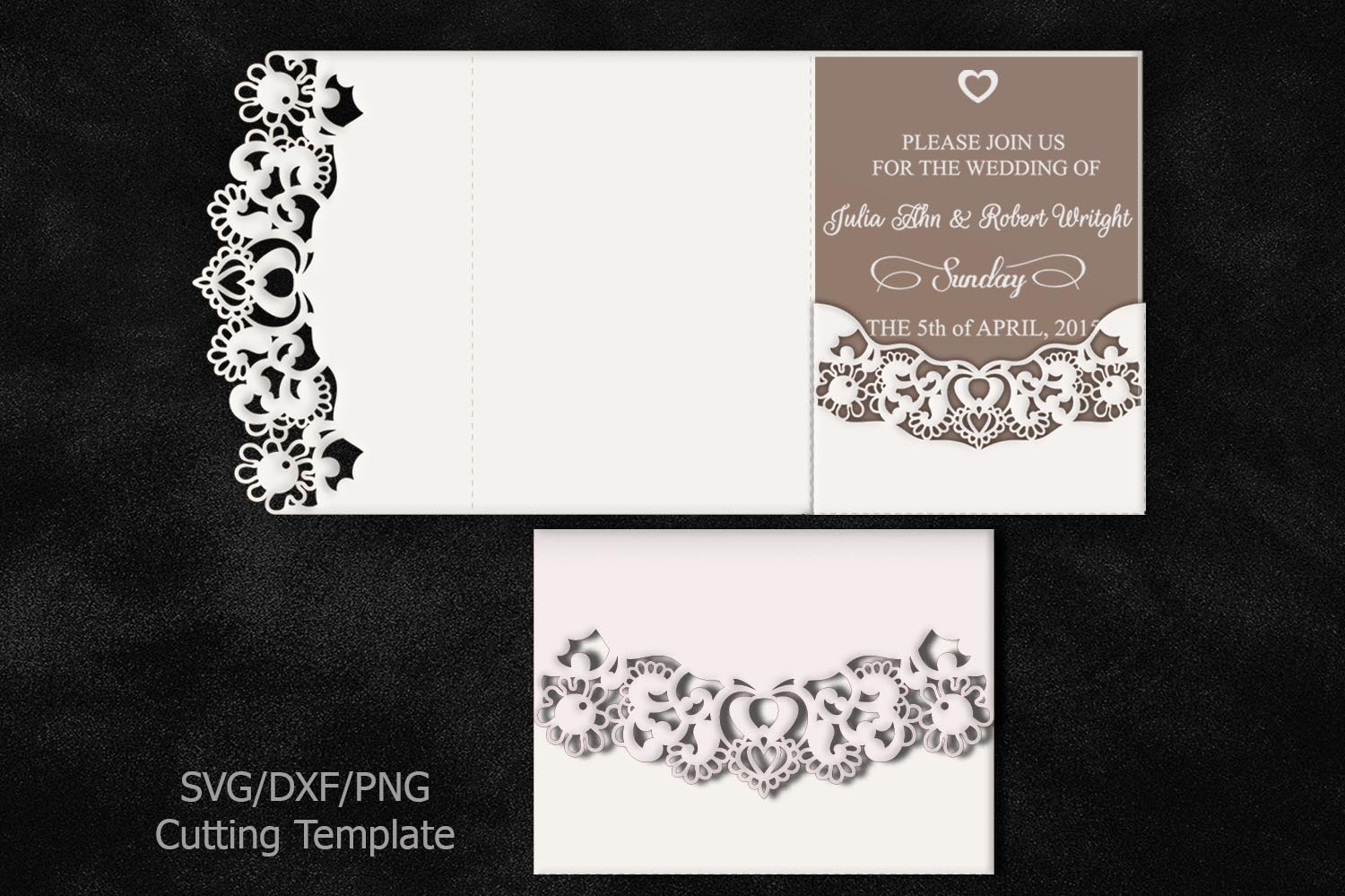 Lace Wedding Invitation Template Laser Cut Pocket Invitation inside measurements 1500 X 999