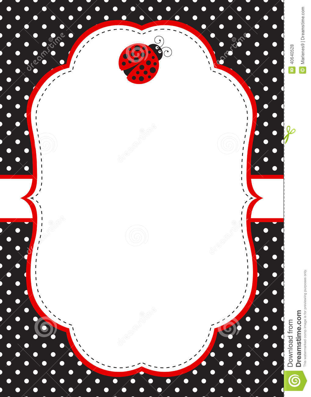 Ladybug Invitation Template Stock Vector Illustration Of Birthday for proportions 1019 X 1300