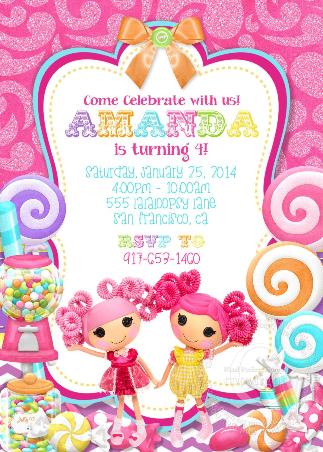 Lalaloopsy Invitation Lalaloopsy Birthday Pixelperfectshoppe for sizing 1071 X 1500