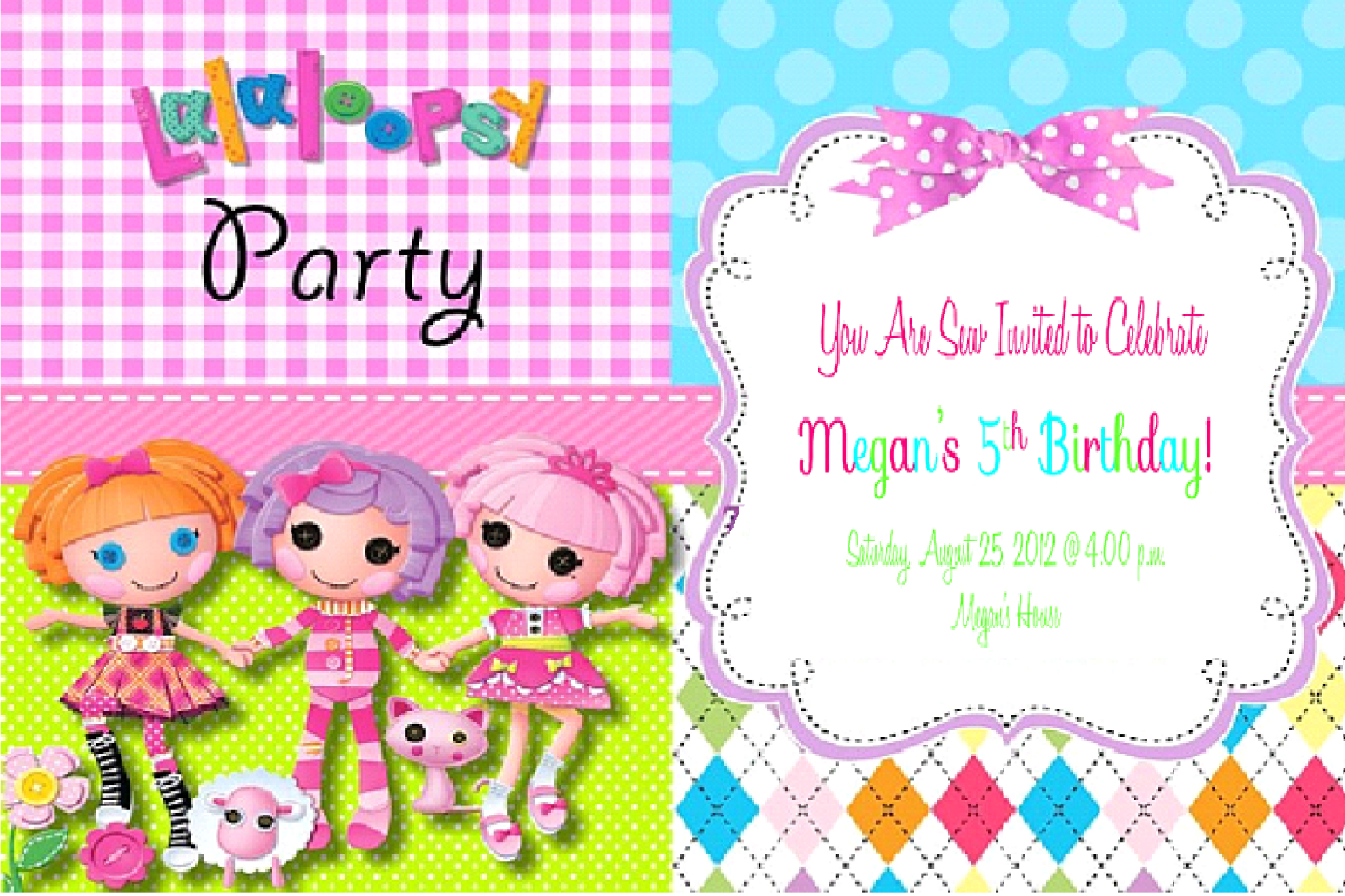 Lalaloopsy Invitation Wording Birthday Party Ideas Party intended for sizing 1978 X 1318