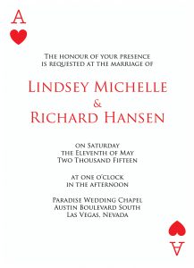 Las Vegas Wedding Invitations Using An Excellent Design Idea Aimed inside size 1575 X 2175