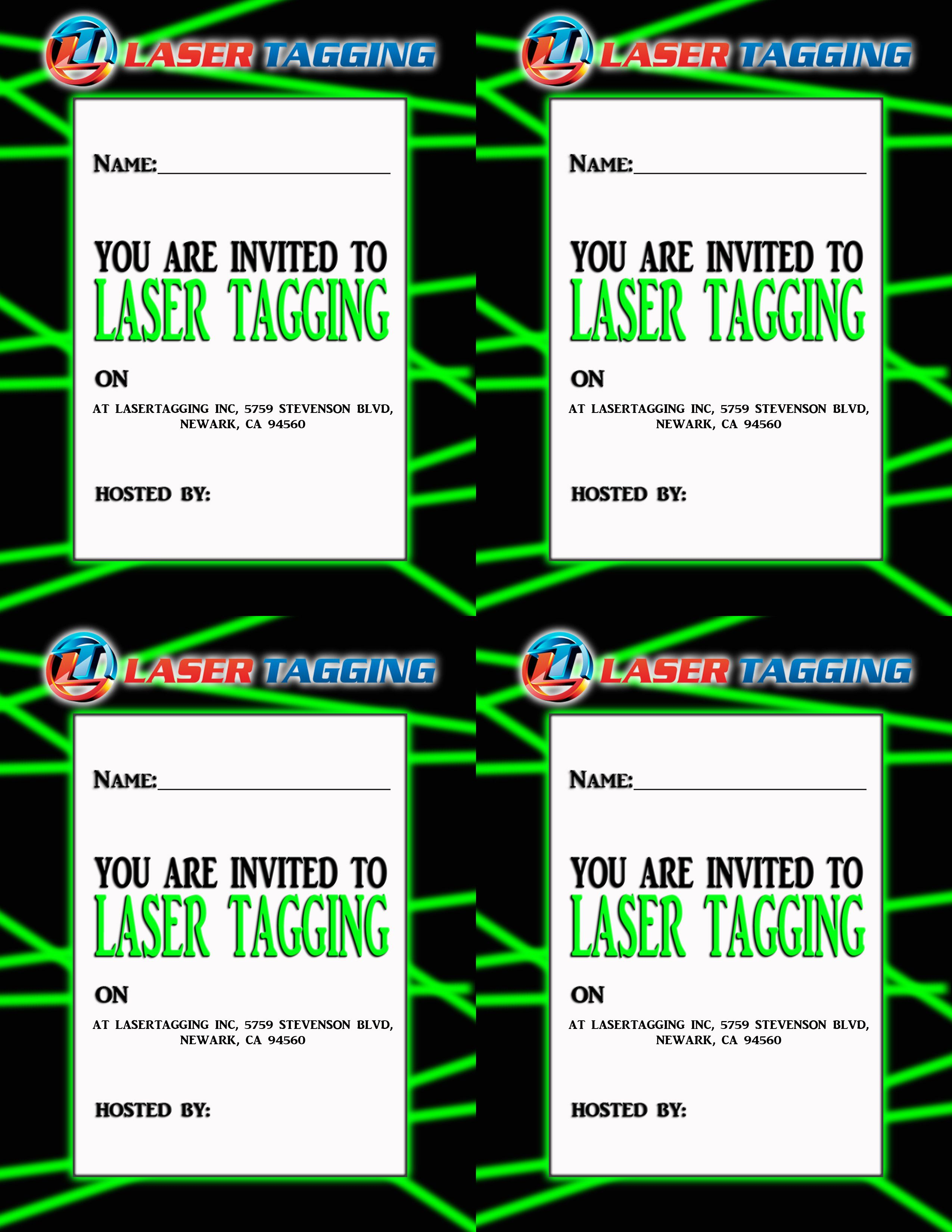 Laser Tag Free Printables Laser Tag Invitations Printable Free throughout dimensions 2550 X 3300