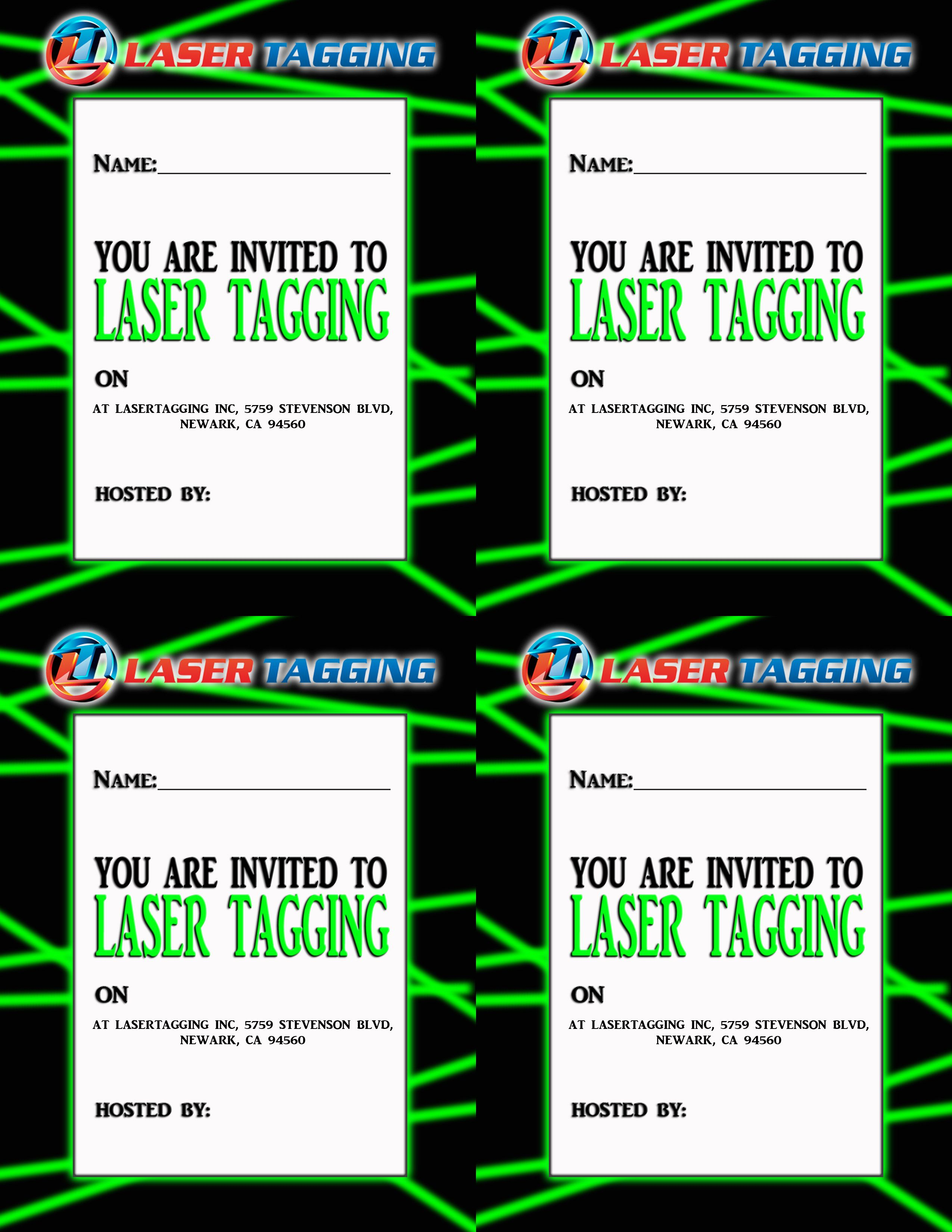 Laser Tag Free Printables Laser Tag Invitations Printable Free with dimensions 2550 X 3300
