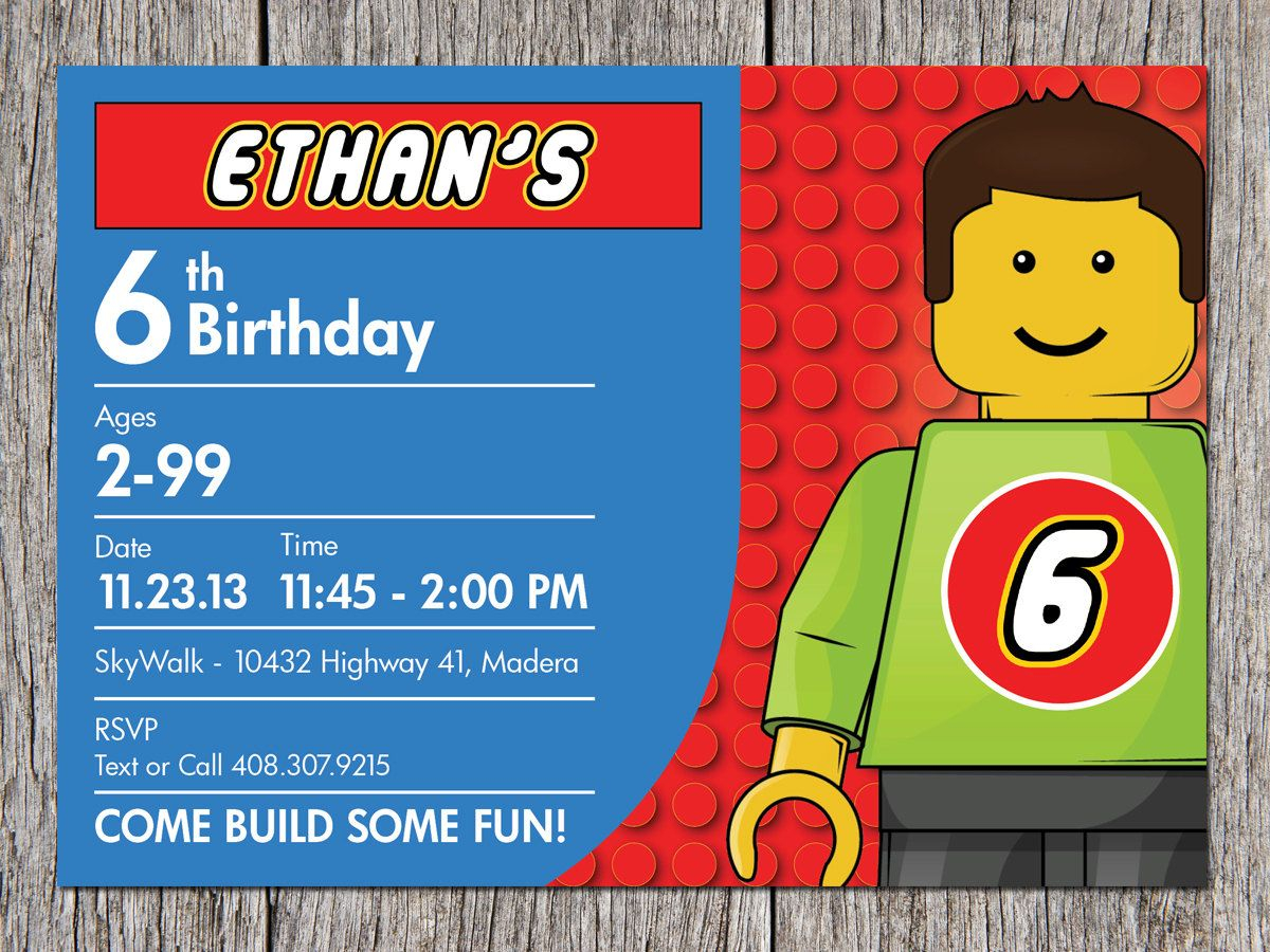 Lego Birthday Party Invitations Layoffsn regarding size 1200 X 900
