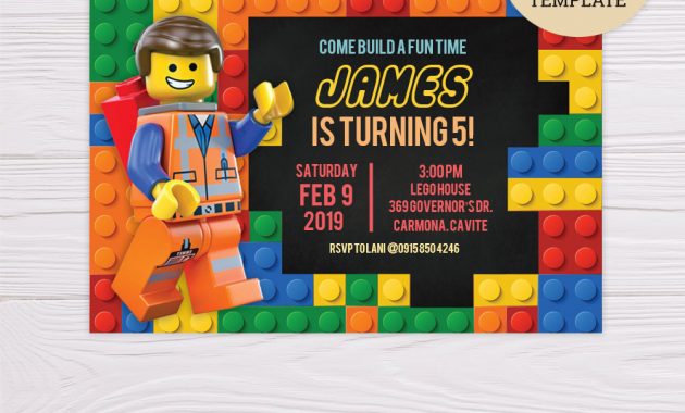 Lego Invitation Template In Ms Word regarding proportions 1002 X 1002