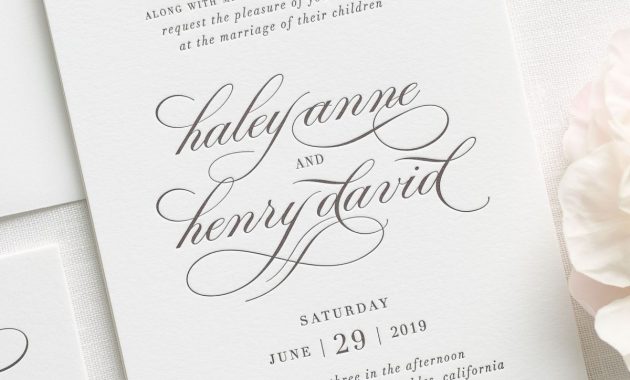 Letterpress Wedding Invitations Granizmondal with proportions 1200 X 1500