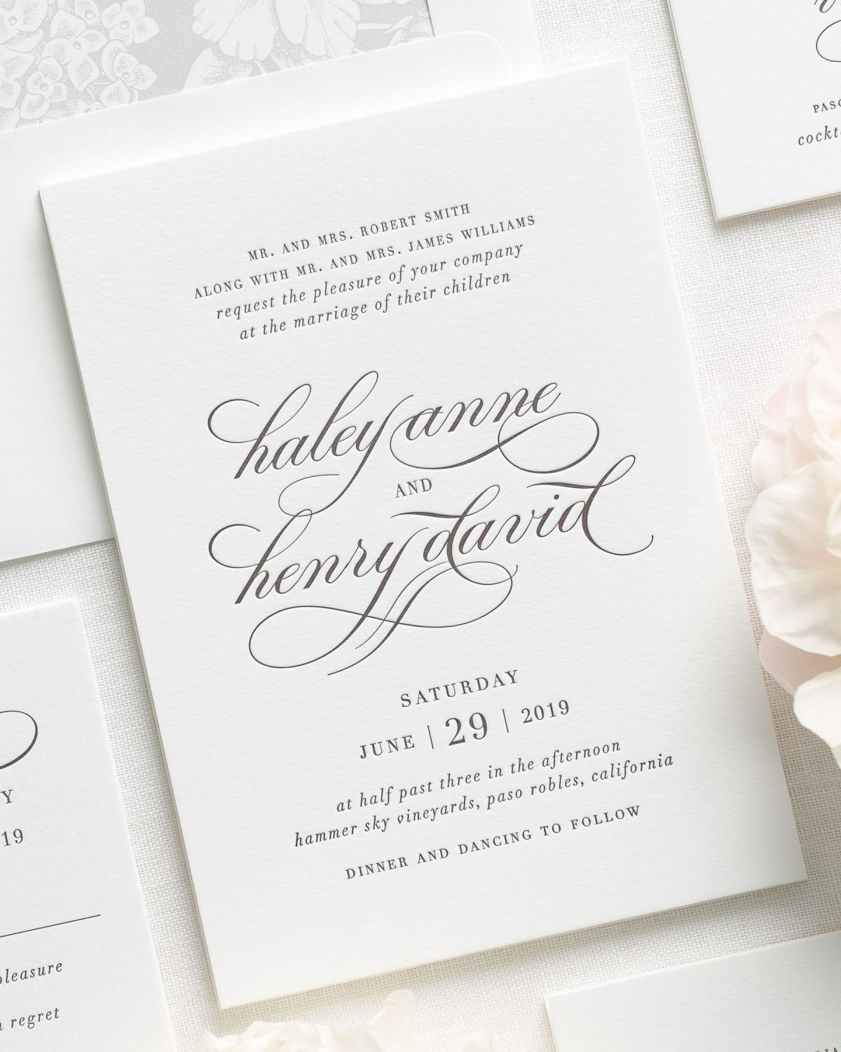 Letterpress Wedding Invitations Granizmondal with proportions 1200 X 1500