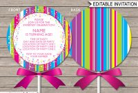 Lollipop Invitation Template Lollipop Invitations in dimensions 1300 X 1126