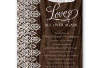 Love And Lace Vow Renewal Invitation Invitations Dawn for measurements 1000 X 1000