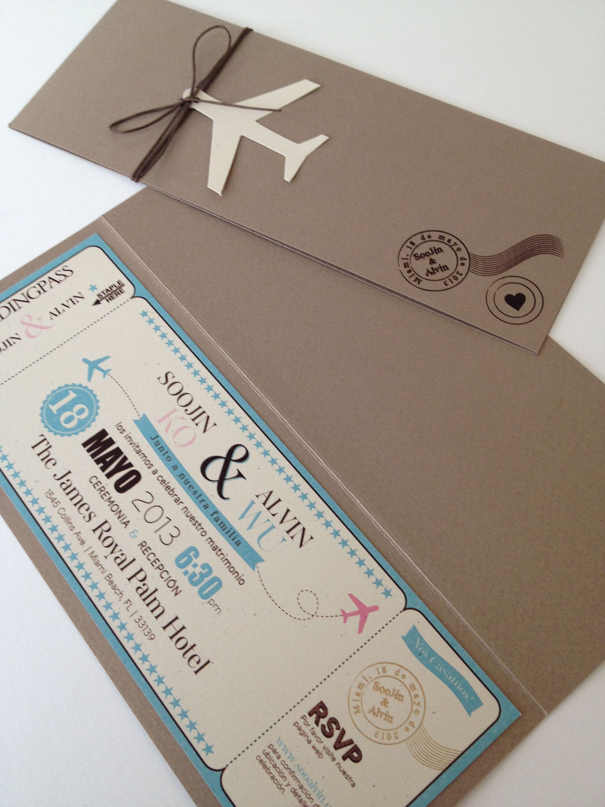 Love Boarding Pass Invitation Wedding Ideas Pinterest inside proportions 2448 X 3264