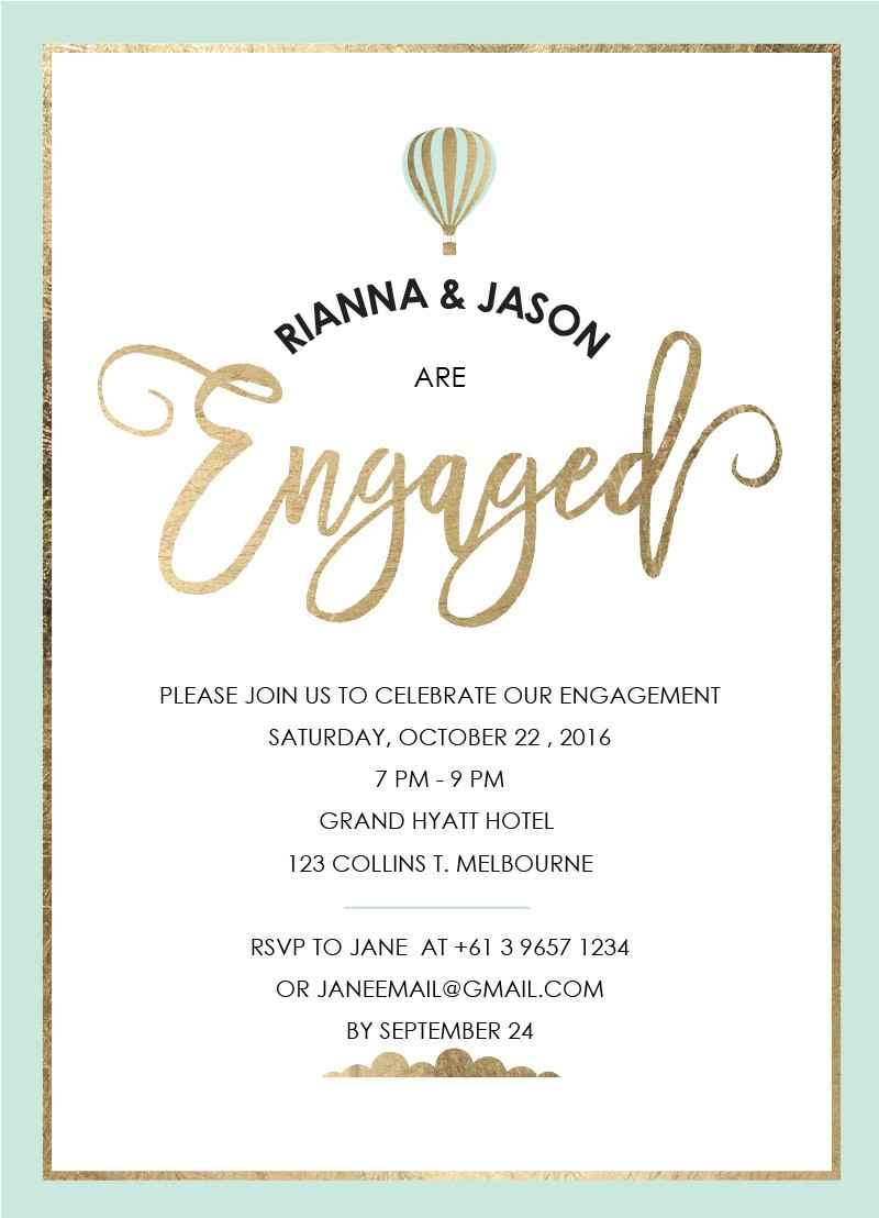 Love Is In The Air Real Foil Engagement Invitations pertaining to proportions 800 X 1108