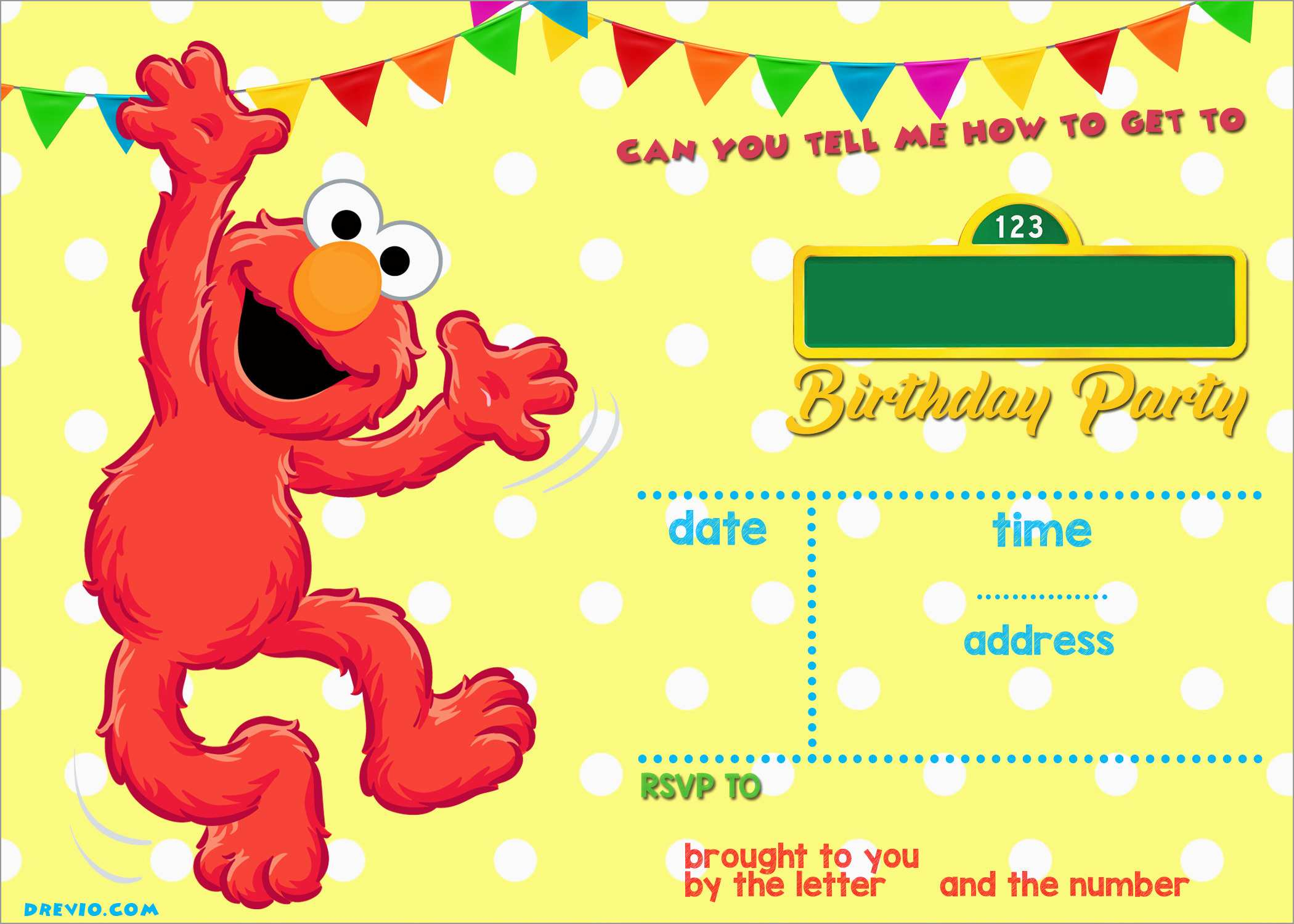 Lovely Elmo Birthday Invitations Template Free Best Of Template within sizing 2100 X 1500