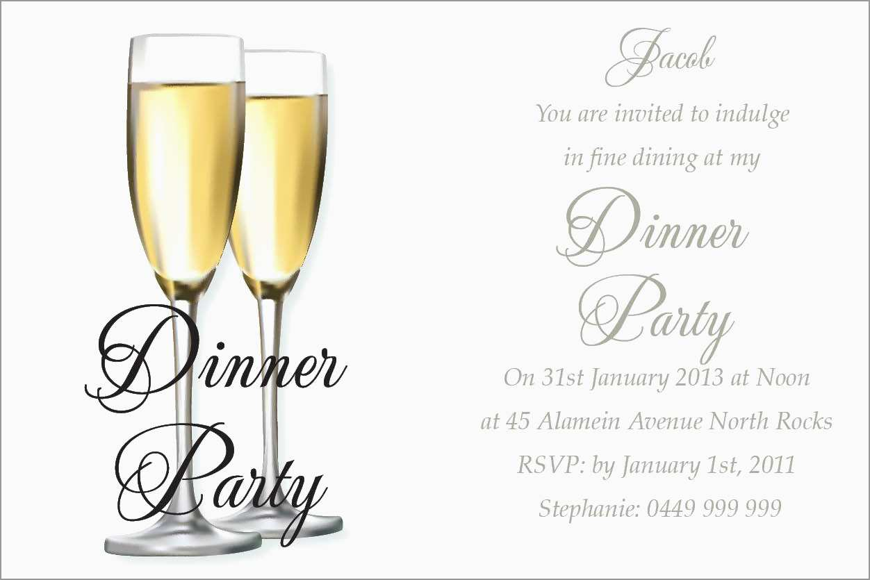 Lovely Free Printable Dinner Party Invitations Templates Best Of intended for sizing 1252 X 835