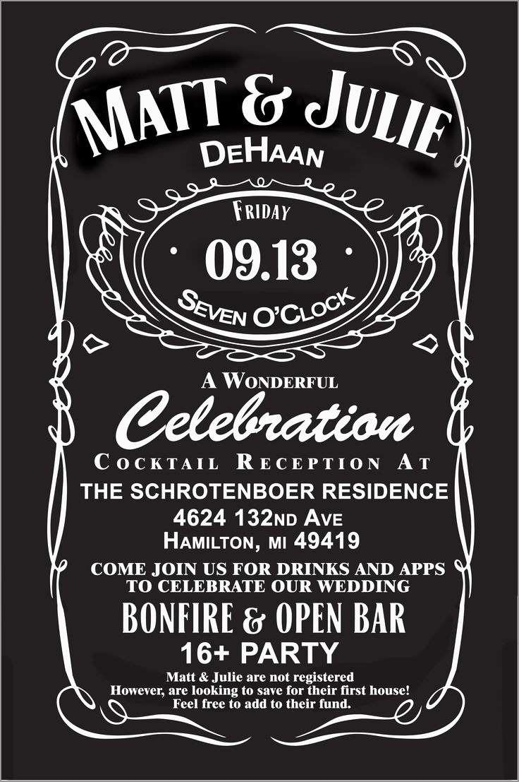 Lovely Jack Daniels Invitation Template Free Best Of Template inside dimensions 736 X 1107