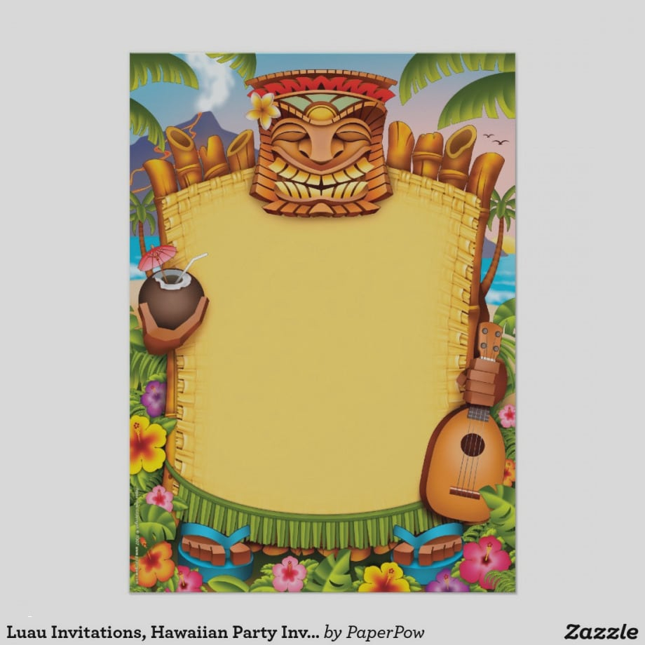 Luau Invitations Templates Free Sansurabionetassociats for size 920 X 920