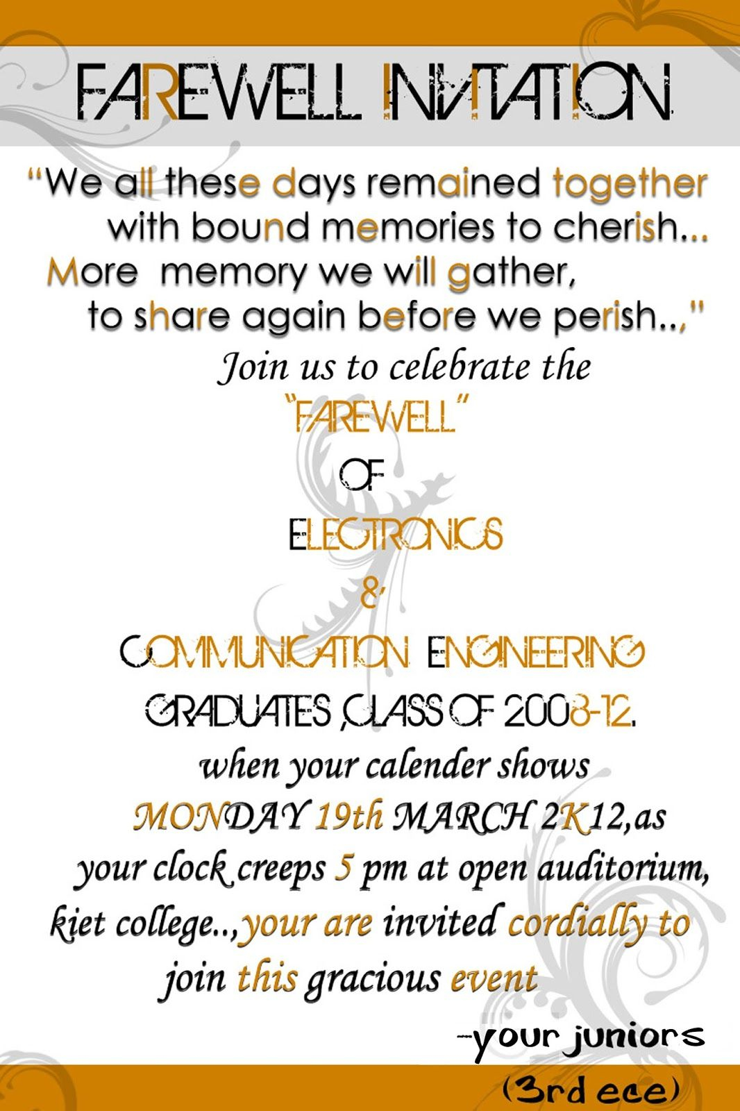 Luncheon Invitation Wording Just B Cause Card Wording Farewell for measurements 1066 X 1600
