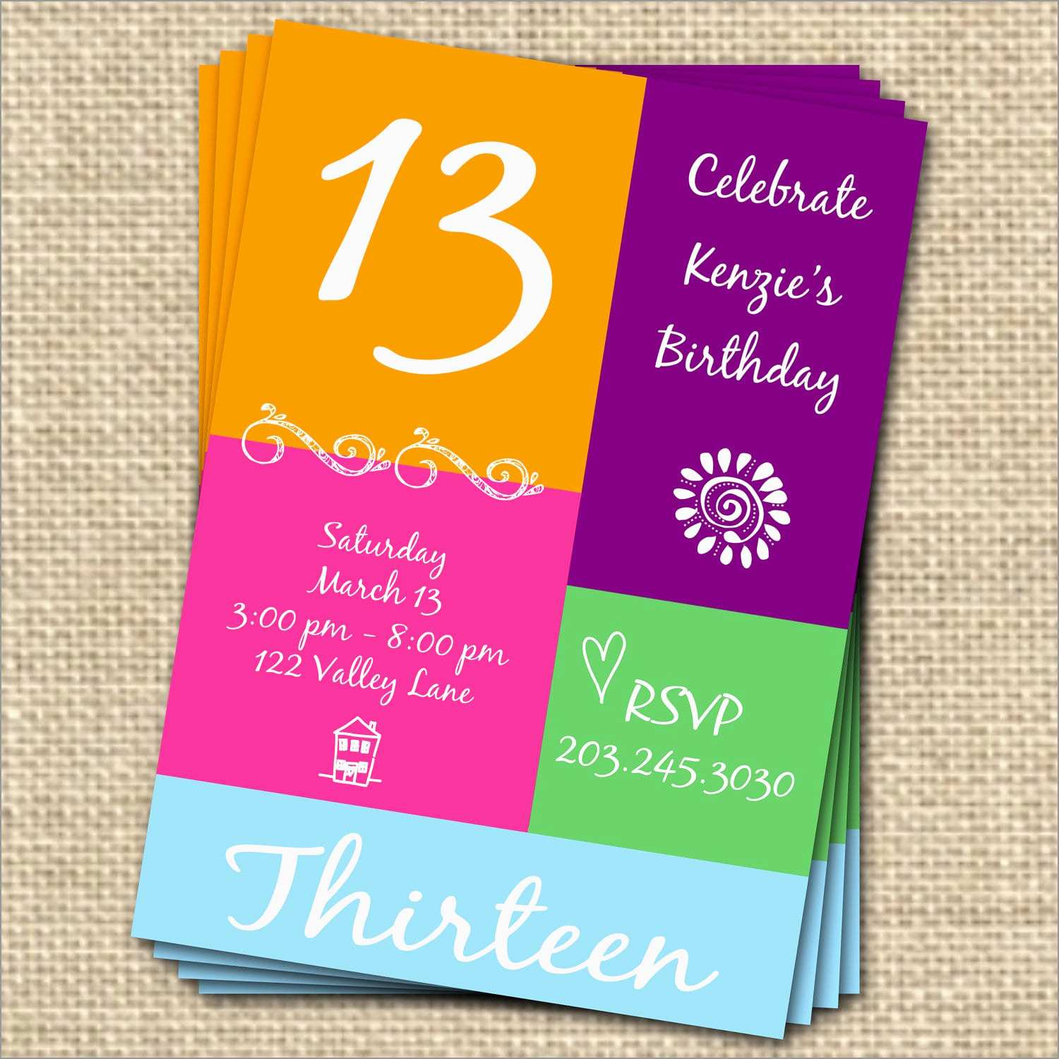 Luxury 13th Birthday Invitation Templates Free Best Of Template regarding dimensions 1500 X 1500