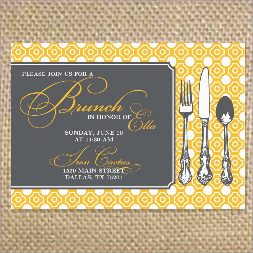 Luxury Breakfast Invitation Template Free Best Of Template regarding measurements 1000 X 1000