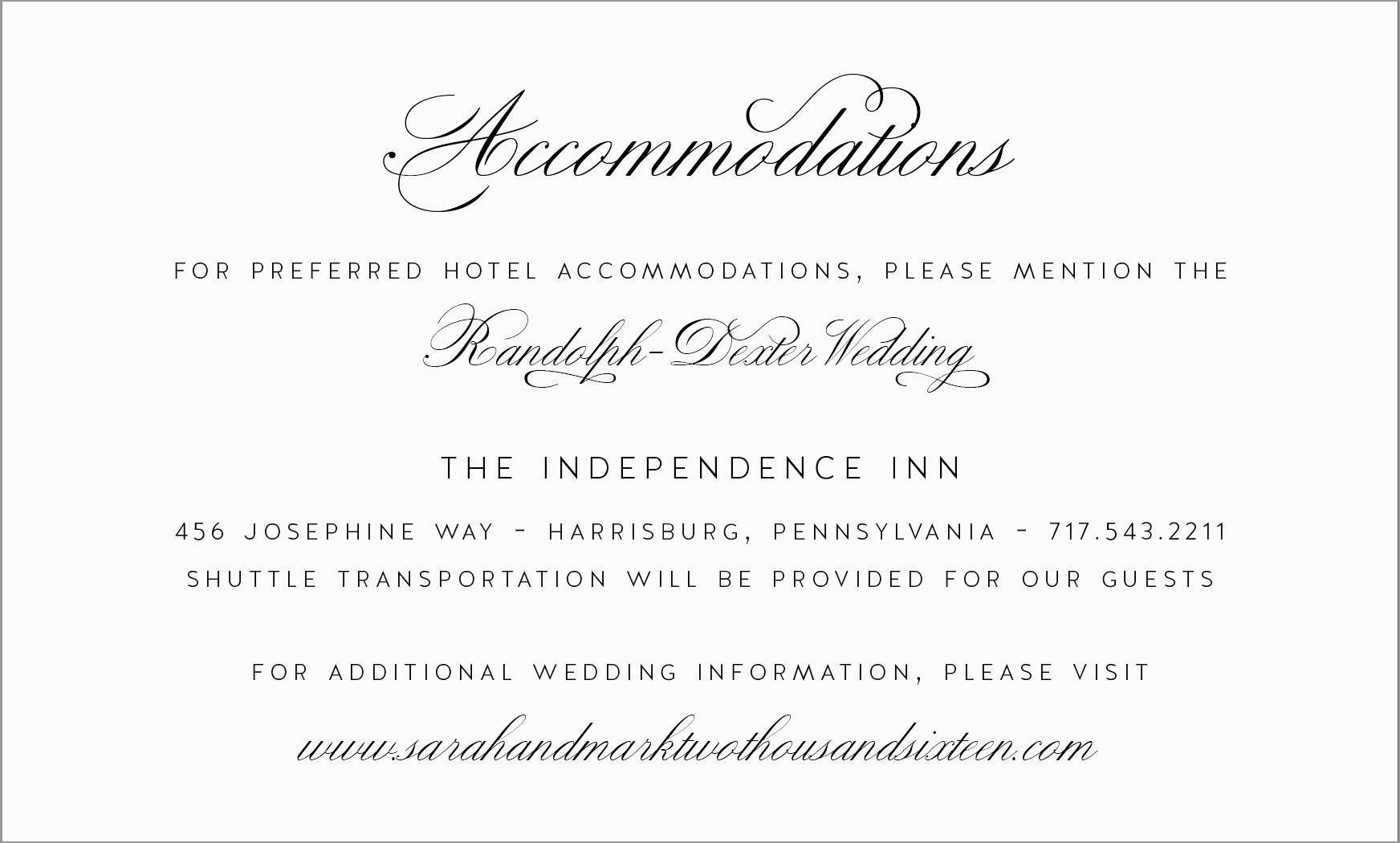 Luxury Free Wedding Accommodation Card Template Best Of Template regarding sizing 1744 X 1050