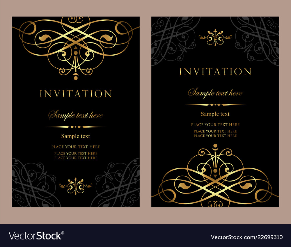 Luxury Invitation Card Template For Design in size 1000 X 849