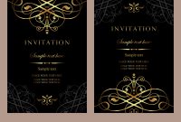 Luxury Invitation Card Template For Design Vector Image for size 1000 X 849