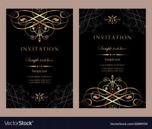 Luxury Invitation Card Template For Design Vector Image for size 1000 X 849
