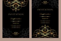 Luxury Invitation Card Template For Design Vector Image within dimensions 1000 X 849