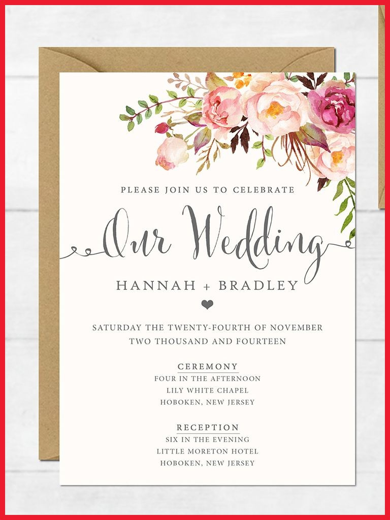 Luxury Printable Wedding Invitations Templates Collection Of Wedding in measurements 768 X 1024