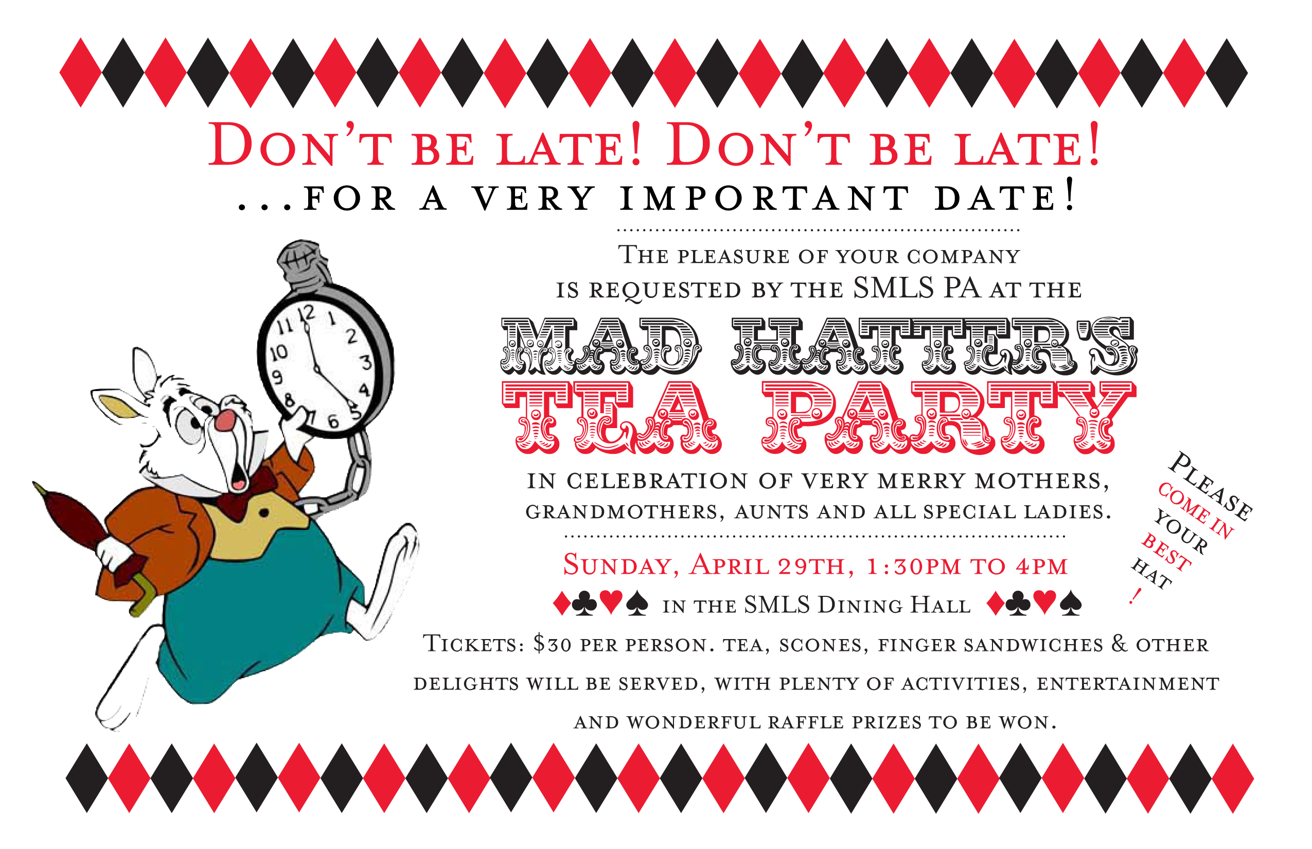 Mad Hatter Tea Party Invitations And Comely Invitations Fitting in size 2550 X 1650