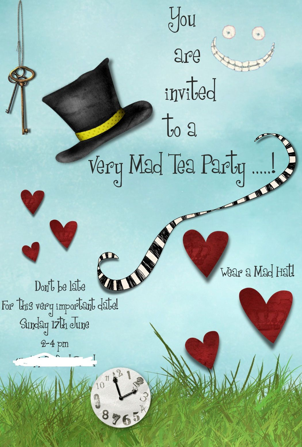 Mad Hatter Tea Party Invitations Templates Free