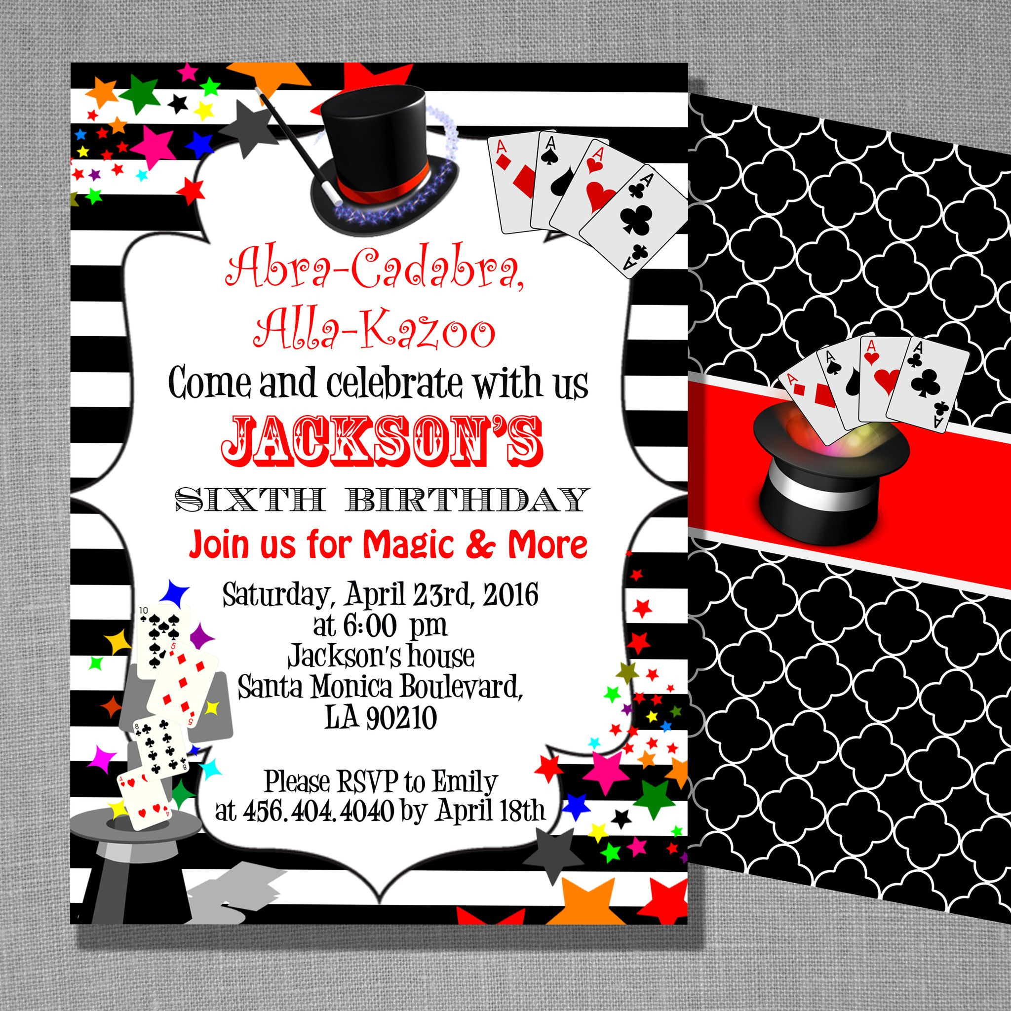 Magic Birthday Party Invitation Templates Magic Invitations throughout size 2048 X 2048