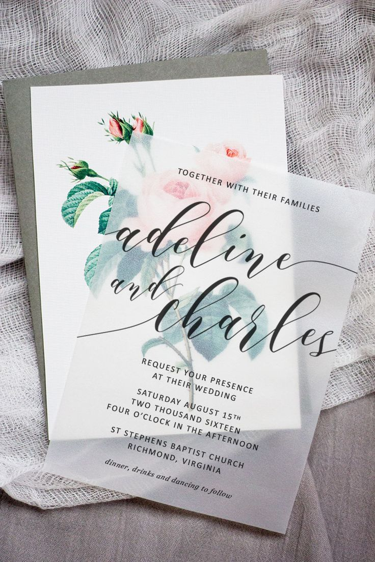 Make These Sweet Floral Wedding Invitations Using Nothing More Than pertaining to size 736 X 1104