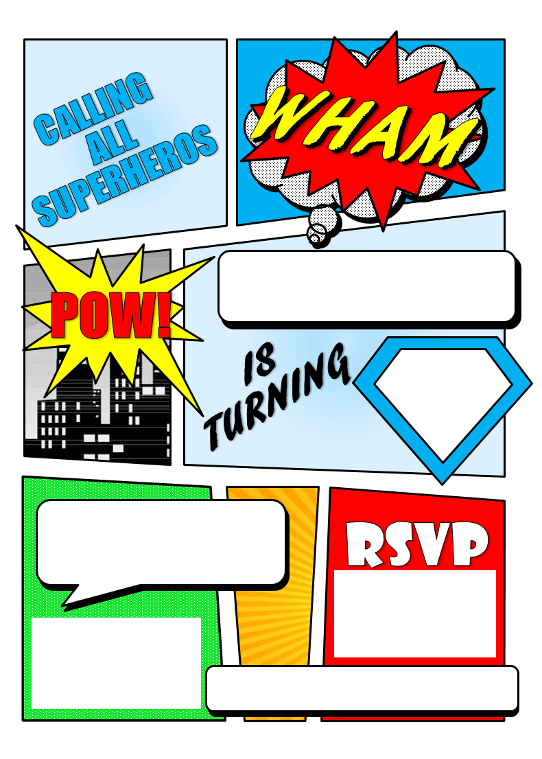 Make Your Own Comic Book Printable Superhero Comic Book Party for measurements 790 X 1106