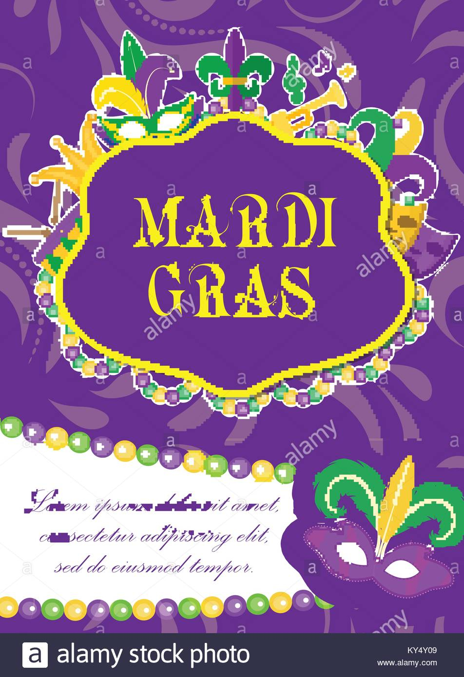 Mardi Gras Carnival Poster Invitation Greeting Card Happy Mardi inside measurements 952 X 1390