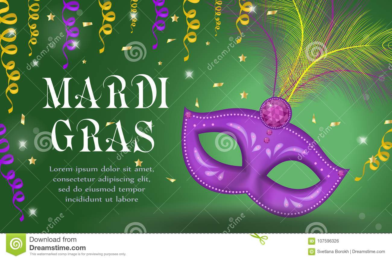 Mardi Gras Carnival Poster Invitation Greeting Card Happy Mardi with regard to proportions 1300 X 863