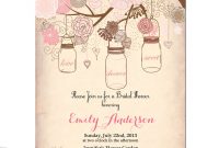 Mason Jar Invitation Rustic Bridal Shower Invitation Vintage with measurements 1360 X 1360
