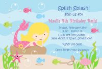 Mermaid Invitation Template Free Invitetown Jaydas 2nd Birthday inside measurements 1600 X 1143