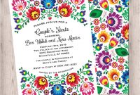 Mexican Fiesta Invitation Templates Free 2018 Mexican Wedding for dimensions 1393 X 1500